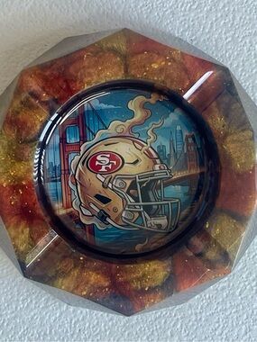 San Francisco 49ers Gold Helmet Ashtray - Team Logo Collectible Fan Gift
